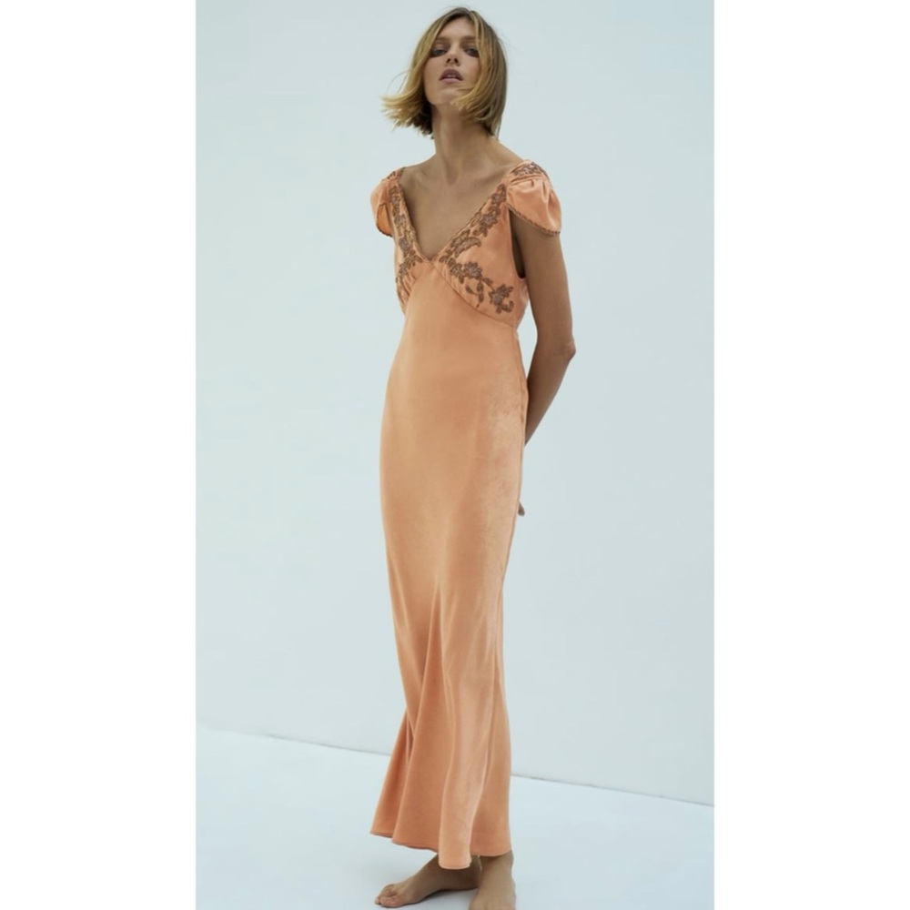 Zara Jewel Trim Maxi Dress